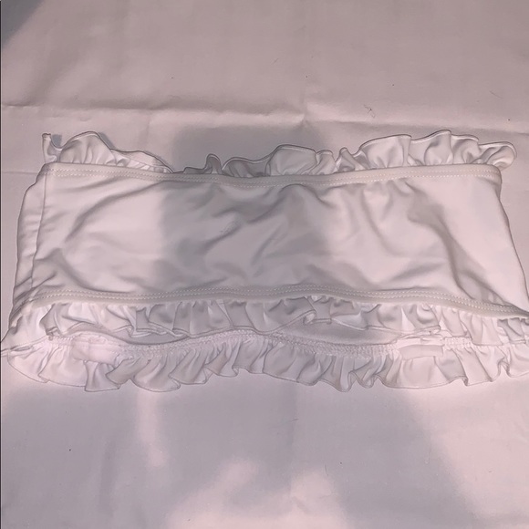 White Ruffle Bikini Attachable Straps - Picture 2 of 2